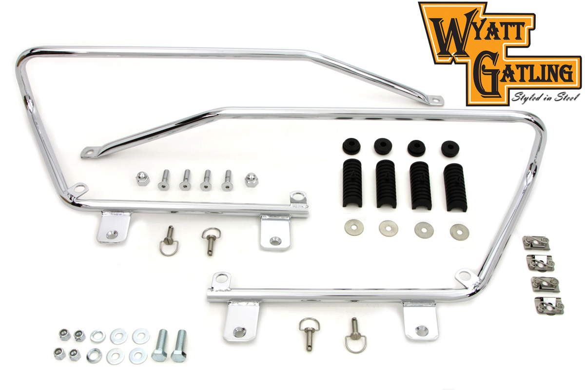 FXST 1986-UP Wyatt Gatling Saddlebag Brackets and Stud Kit
