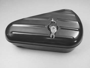 Oval Right Side Black Tool Box for Harley 1940-1957 Big Twins
