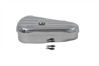 Replica Left Side Oval Tool Box Chrome for Harley Big Twin & XL Sports
