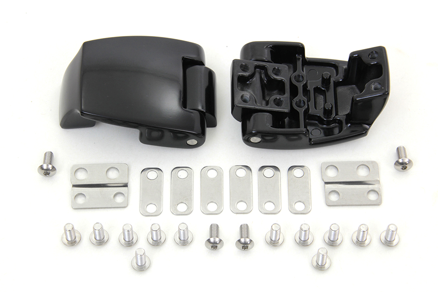 Black FLT 1988-2013 Touring Pack Luggage Hinge Kit