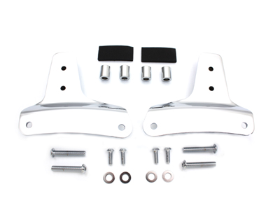 Chrome Sissy Bar Side Plates set for 1997-2008 Harley FL