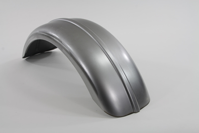 Raw Round Profile 8 in. Ribbed Rear Fender for Harley & Customs