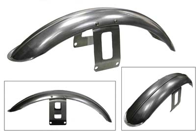 Raw Ribbed Front Fender for 1980-UP Harley Big Twin & XL