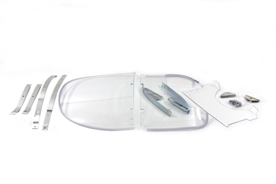 FLH 1960-1984 Replica Beaded Windshield Clear