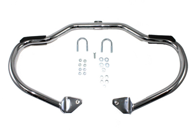 Chrome Front Engine Bar w/ Foot Pads for FXD 2006-UP DYNA