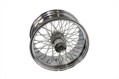 18 x 8.5 Chrome Rear 60 Spoke Wheel for FXST 2000-UP Harley