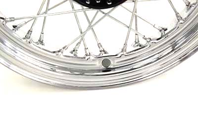 16 x 3 in. Front or Rear Spoke Wheel Black Hub FL 1967-72 Harley