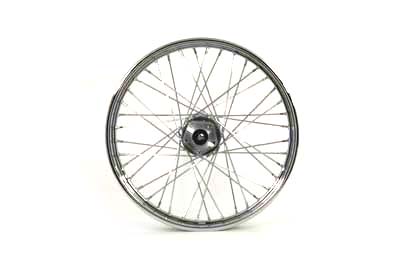 21 x 2.15 in. Chrome Front Spoked Wheel for 1984-95 Harley Big Twins