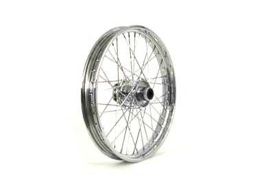21 x 2.15 in. Chrome Front Spoked Wheel for 1984-95 Harley Big Twins