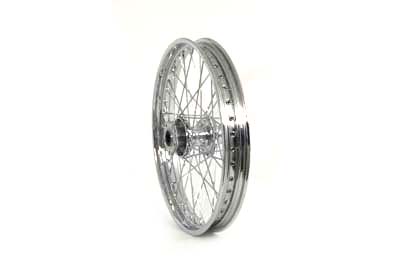 21 x 2.15 in. Chrome Front Spoked Wheel for 1984-95 Harley Big Twins