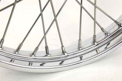 21 x 2.15 in. Chrome Front Spoked Wheel for 1984-99 Big Twins & XL