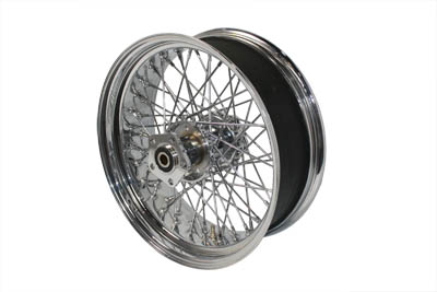 16 x 5.5 in. Chrome Rear 60 Spoke Wheel for Wide Tire Harleys