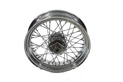 16 x 4 in. Chrome Rear Spoked Wheel for 1973-84 FX & FL Harley