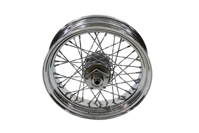 16 x 4 in. Chrome Rear Spoked Wheel for 1973-84 FX & FL Harley