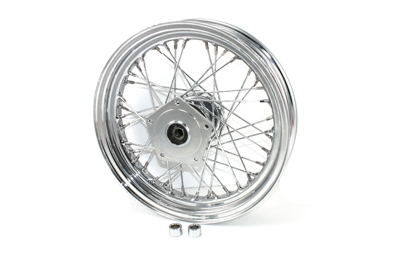 16 x 3 in. Chrome Rear 40 Spoke Wheel for FLT 1986-99 Harley