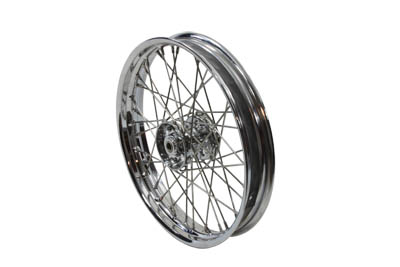 18 in. Front/Rear Chrome Spoked Wheel for 1936-66 Harley Big Twins