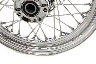 16 x 3 in. Chrome Rear Spoked Wheel for 2008-UP Harley Softails