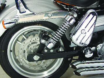 Black 1 in. Rear Shock Lowering Kit for FXD 2006-UP Harley DYNA