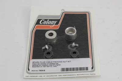 Spark Plug Cable Nuts with Packing for 1930-1960 Models