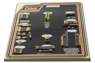 Gold Engine Dress Up Acorn Bolt Kit for FXST 1984-86 Harley