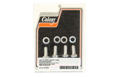 Stock Cadmium Carburetor Mount Screws for Harley FL 1941-1965