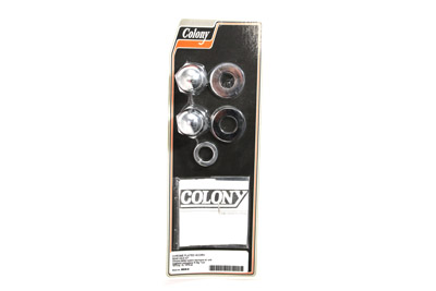 Chrome Axle Nut Kit, Acorn Style for 1973-UP Big Twins & Sportster