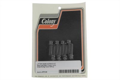 Tappet Block Screw Kit, Black for 1976-1998 Big Twins