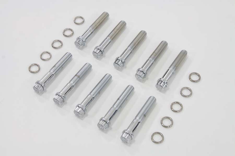FL & FX 1948-1984 Big Bore 12 Pt Head Bolt Kit Chrome