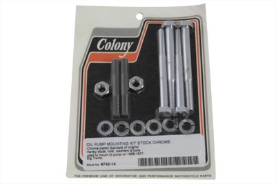 Oil Pump Mount Hex Kit Chrome for Harley FX & FL 1968-1977