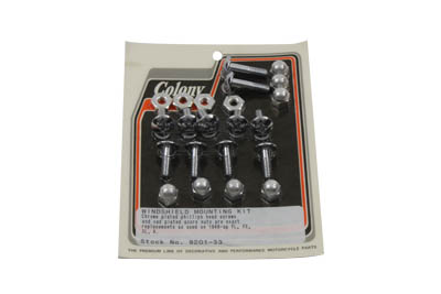 Windshield Mounting Screw Set Cadmium for FL & FX 1949-UP
