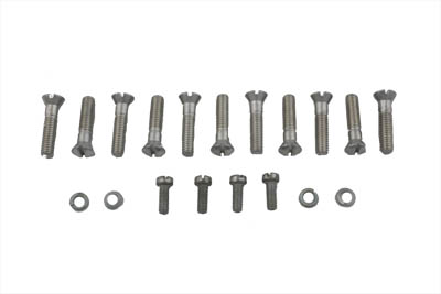 Cam Cover Screw Kit Cadmium for Harley 1932-1973 Big Twins