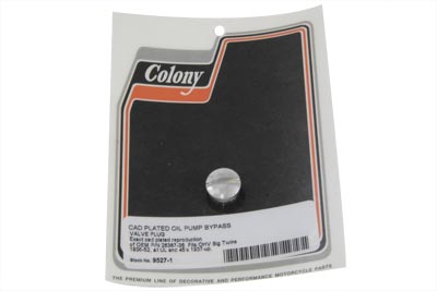 Oil Pump Bypass Valve Plug Cadmium for Harley EL & FL 1937-52