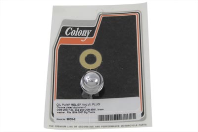 Oil Pump Relief Valve Plug Chrome for Harley FL 1954-1967