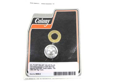Oil Pump Relief Valve Plug Cadmium for Harley FL 1954-1967