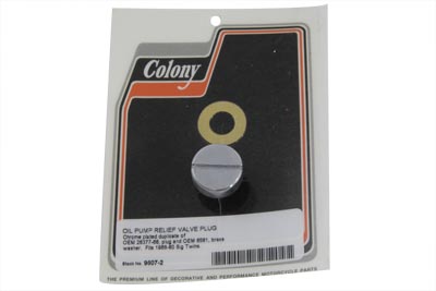 Oil Pump Relief Valve Plug Chrome for Harley FX & FL 1968-1980