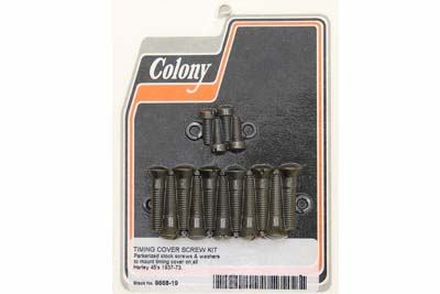 Cam Cover Screw Kit Parkerized for Harley 1932-1973 Big Twins
