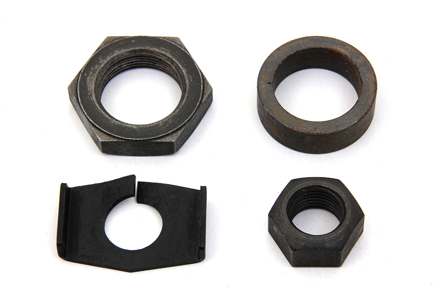 Rear Axle Nut and Lock Kit Parkerized for WL 1941-1952