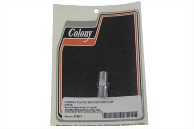 Rocker Box Feed Line Nipple, Chrome for 1936-41 EL & FL