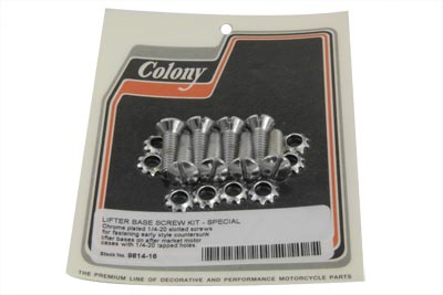 Tappet Block Screw Kit Chrome for Pre 1976 Tappets