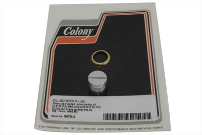 Oil Screen Plug Cadmium for FL 1966-1969 Big Twins