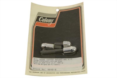 Oil Hose Cover Mounting Kit Chrome for 1999-UP FLT & FXD
