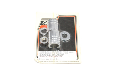 Front Axle Spacer Kit Groove Style Chrome for FXDWG 1995-1996