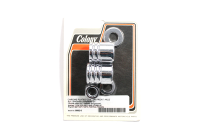 Front Axle Spacer Kit Groove Style Chrome FXST & FXDWG 1997-UP
